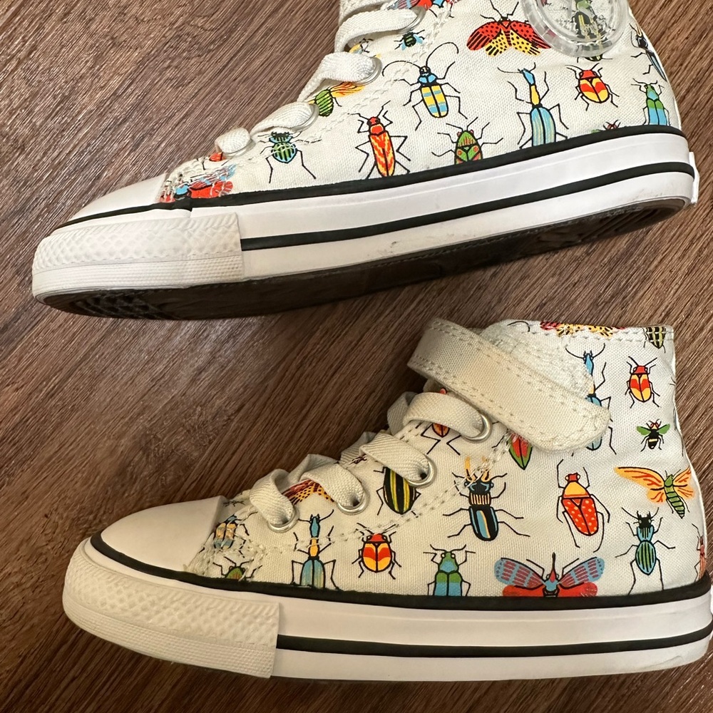Converse Kids High-Top Sneakers with Colorful Bug Print
